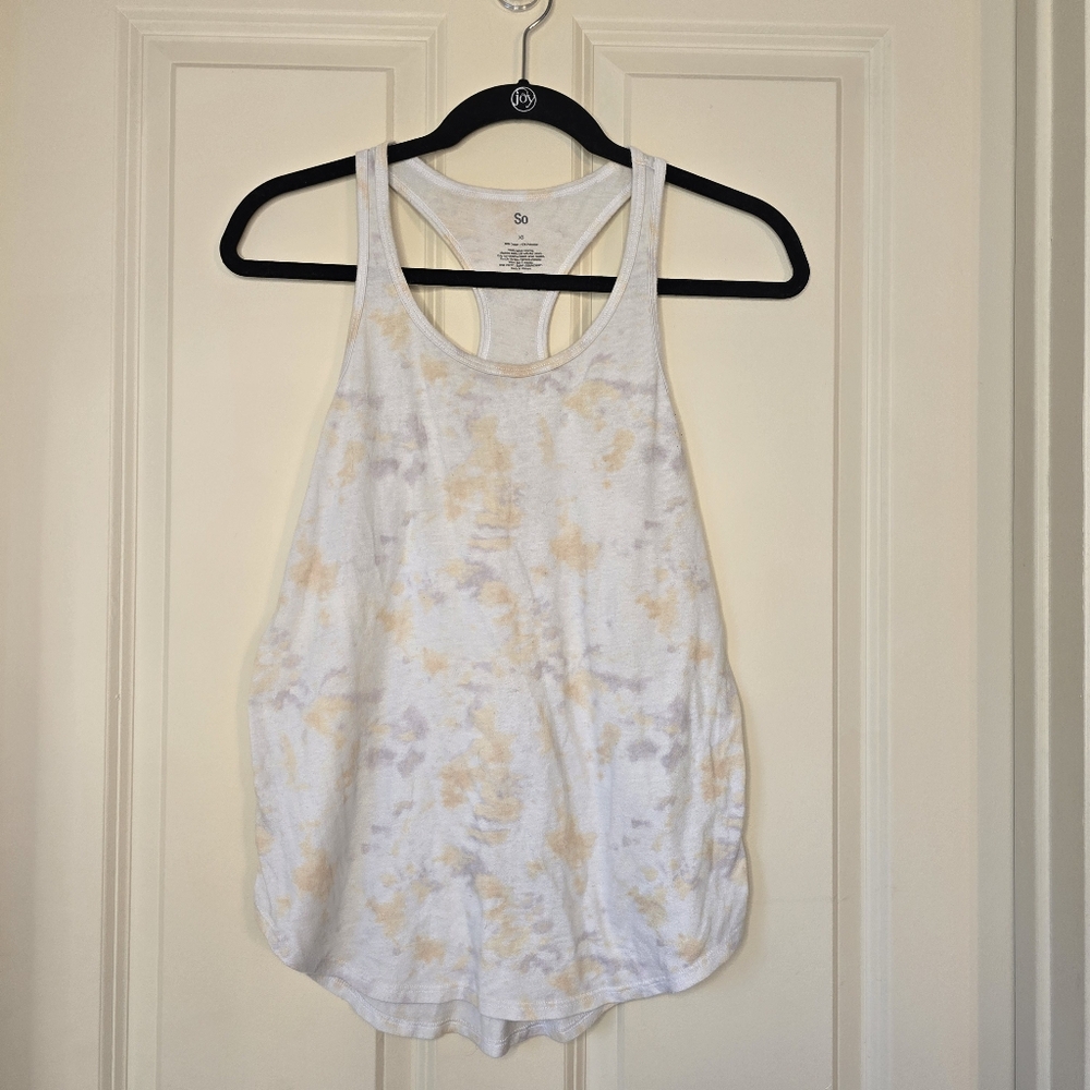 EUC Grey and Orange Tie Dye Tank